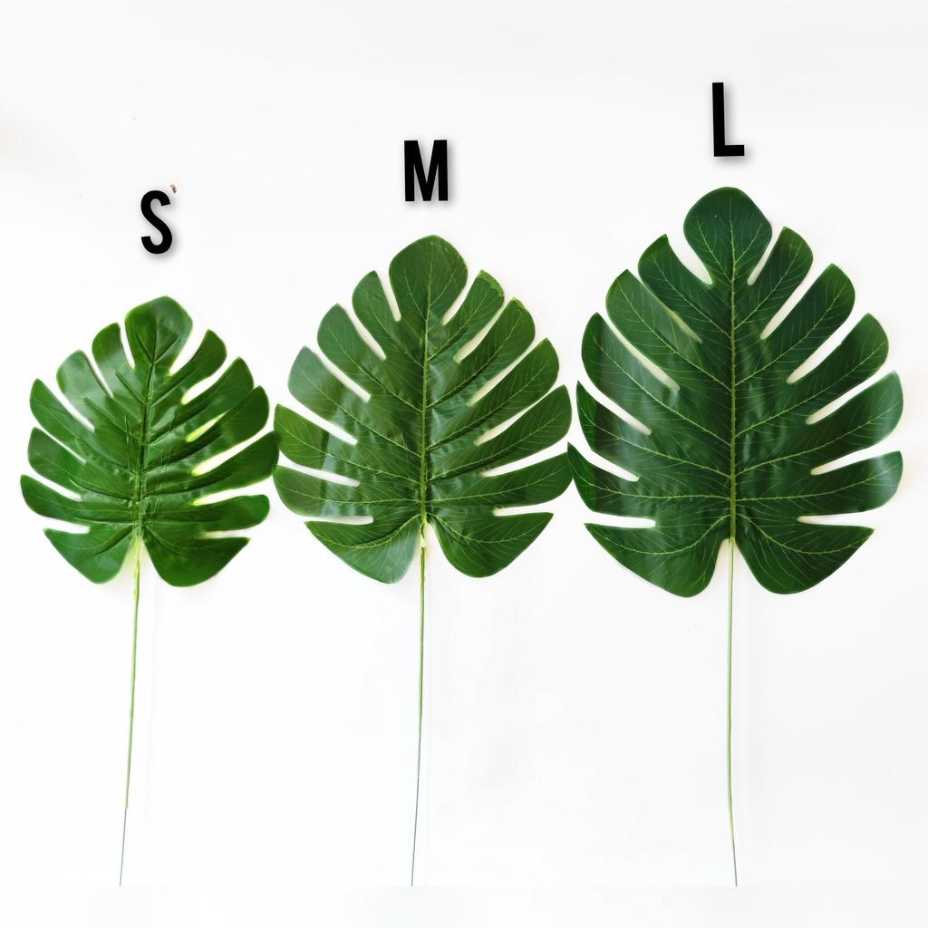 𝗶𝘀𝘁𝗮𝗿𝗳𝗶 Artificial Leaf Mini Monstera Collection Daun Hijau Palsu Plastik Buatan Dekorasi Hiasan Pajangan