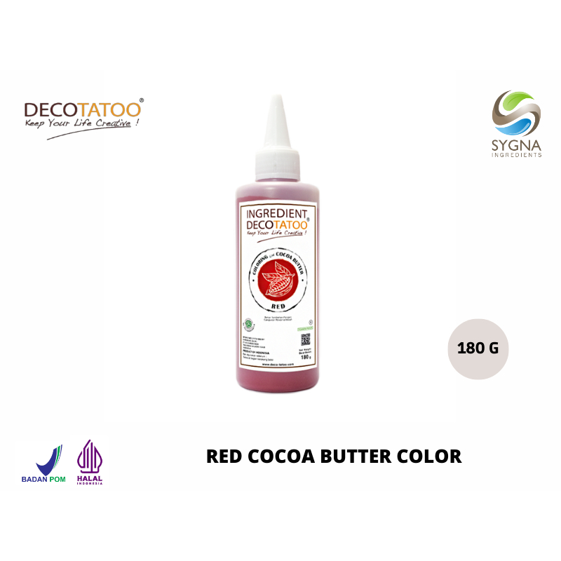 

Food Coloring Decotatoo - Red Cocoa Butter Color 180 gr