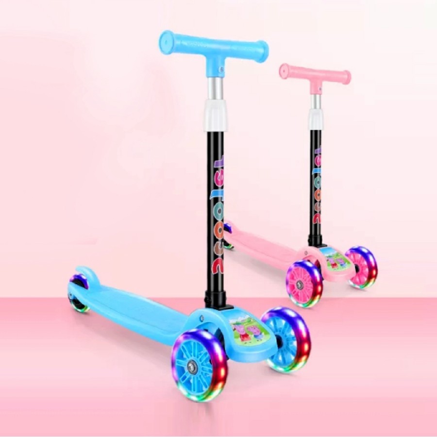Hadiah Terbaik untuk Si Kecil Scooter Anak roda lampu menyala LED / SKUTER ANAK RODA 3 / scoter OTOP