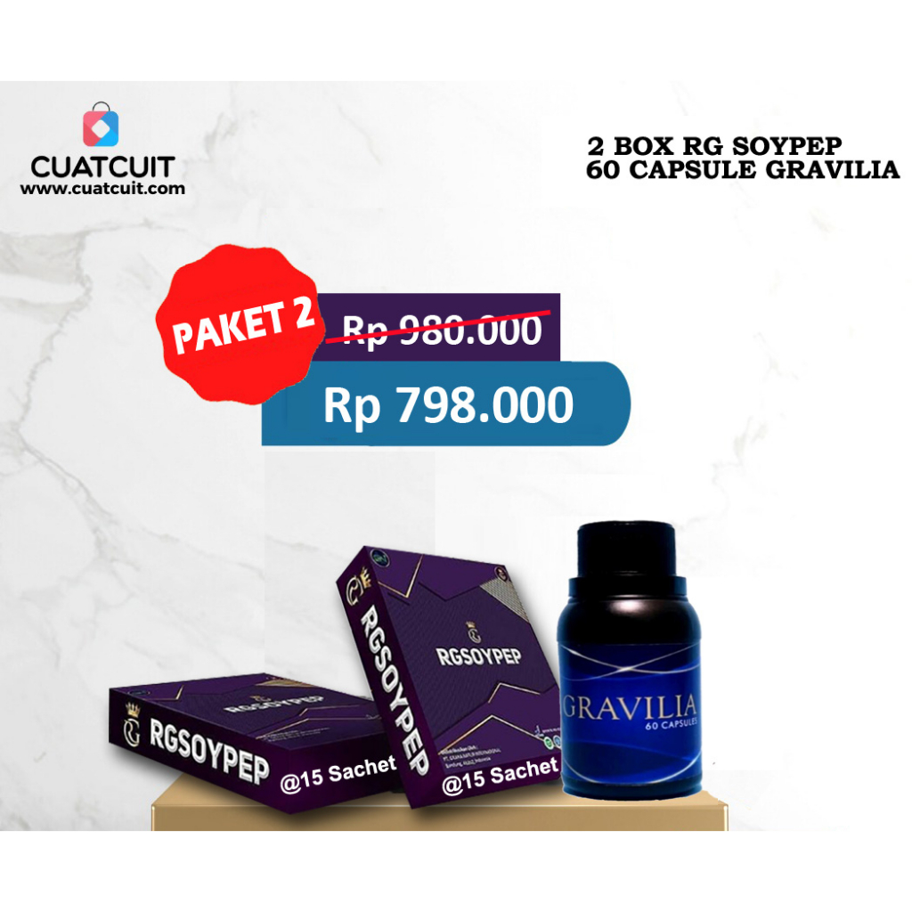 Paket RG Soypep+Gravilia Kapsul Obat Diabetes 100% Original