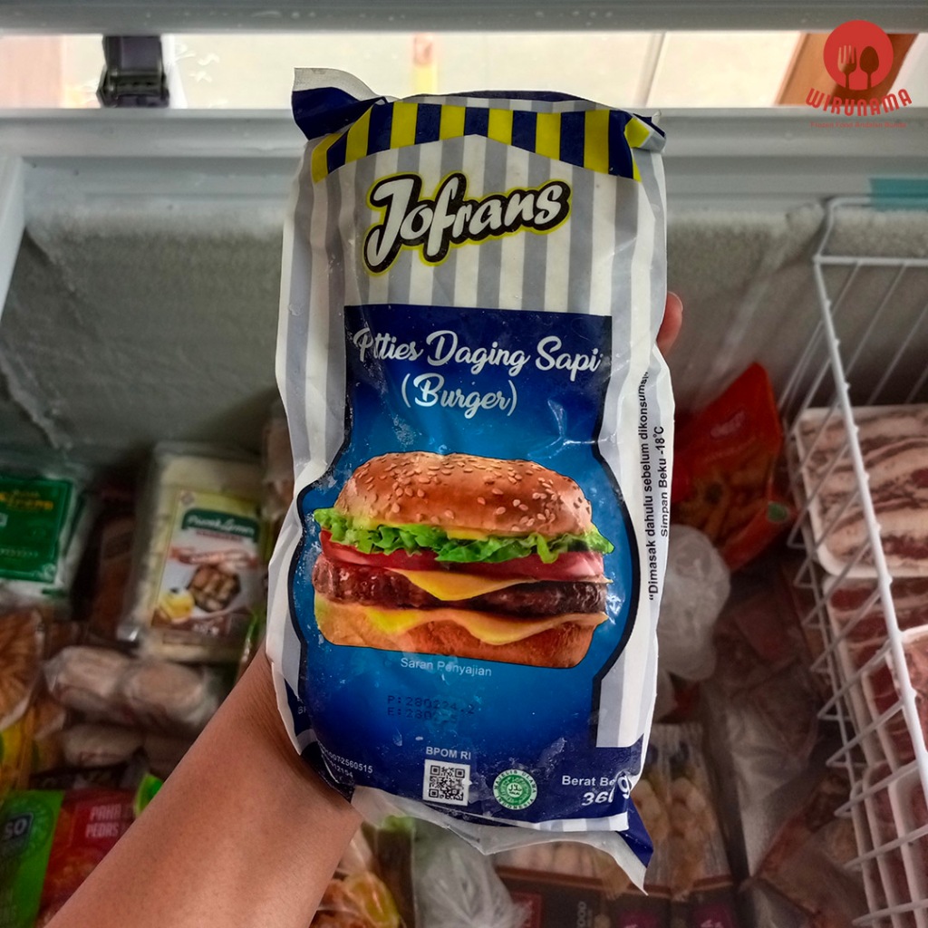 

JOFRANS PATTIES DAGING SAPI BURGER ISI 6 360 GRAM FROZEN FOOD YOGYAKARTA JOGJAKARTA