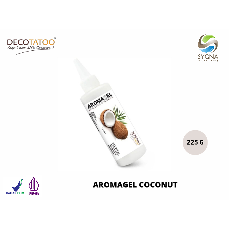 

Aromagel Coconut 255 gr - Decotatoo (Perisa Makanan & Minuman)