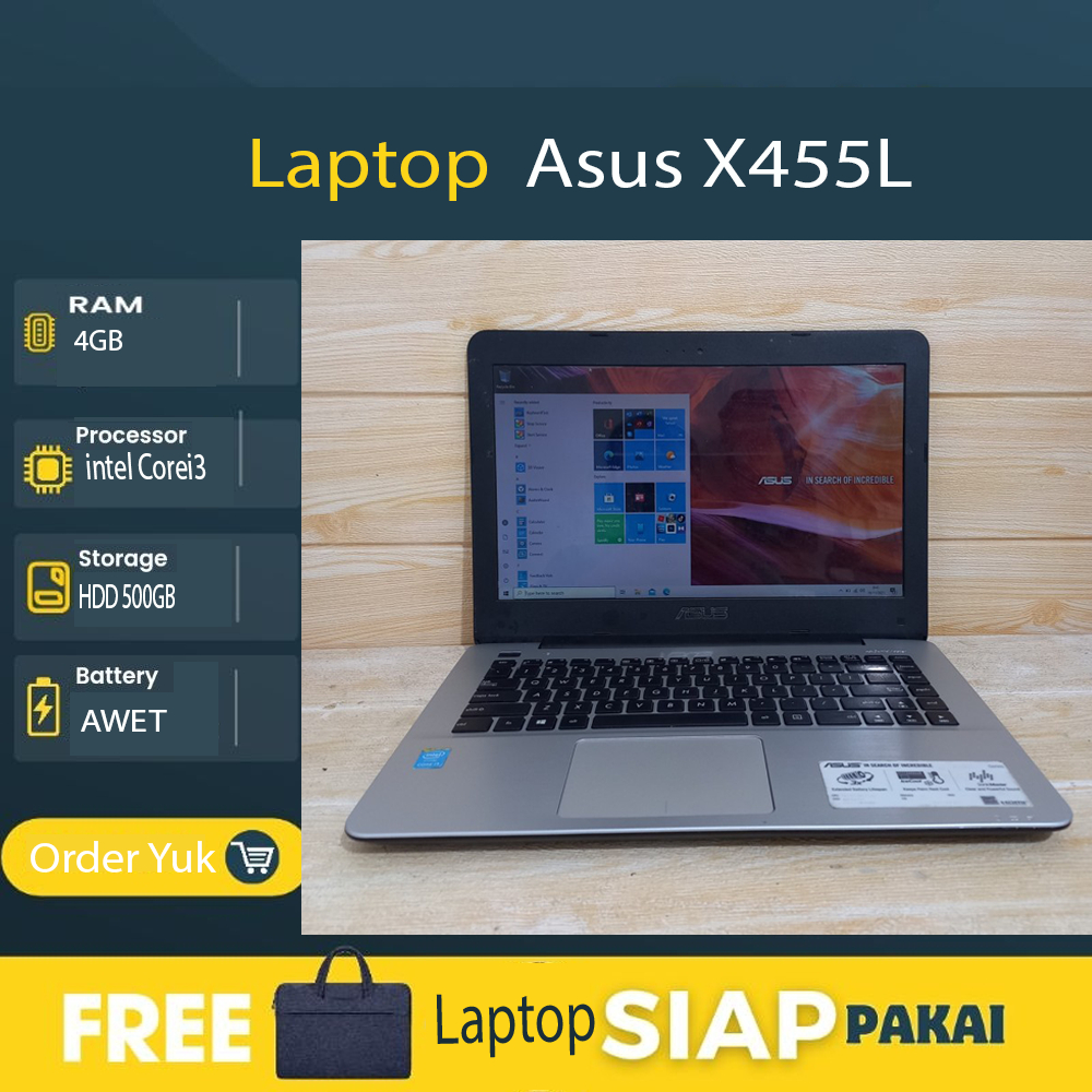 Laptop Asus X455L i3/4GB/256SSD Windows10