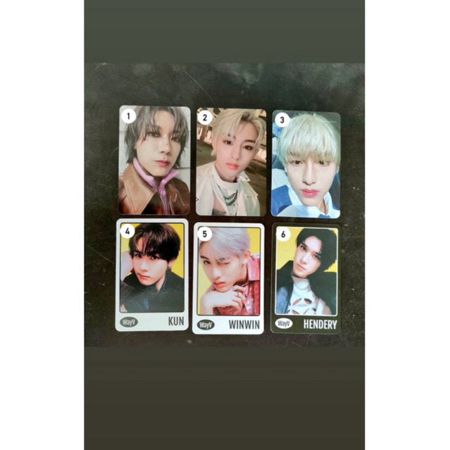 READY INA - PC TRADING CARD MD WAYV ON MY YOUTH KUN TEN WINWIN HENDERY