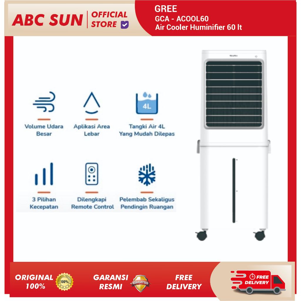 GREE ACOOL60 Air Cooler Huminifier 60 lt Honeycomb