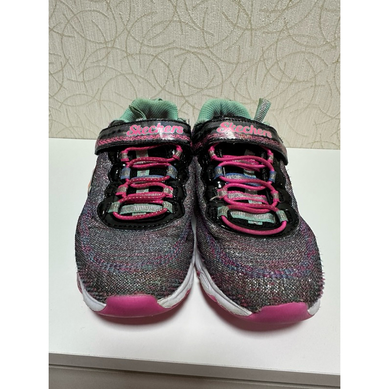 Skechers sepatu anak perempuan hitam