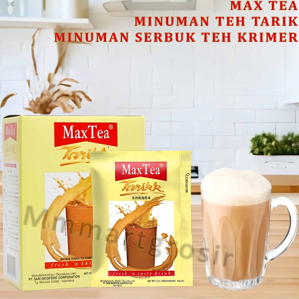 

MaxTea / Minuman Teh Tarik / Minuman Teh Krimer Susu / 1box isi 5 sachet