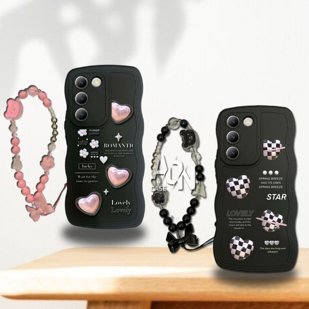 (GLH-03+TALI STRIPE) Case Gelombang Motif  For All Type Smartphone - OPPO VIVO INFINIX XIAOMI REALME