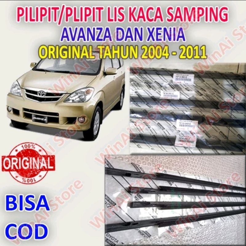 PELIPIT/PLIPIT/LIS KACA SAMPING AVANZA & XENIA VVTI 2004 SAMPAI 2011 ISI 4 PCS ORIGINAL
