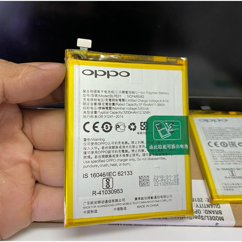 Batre Baterai Oppo F3 / F5 Copotan Batre oppo F5 Blp631 Copotan Original 1000%