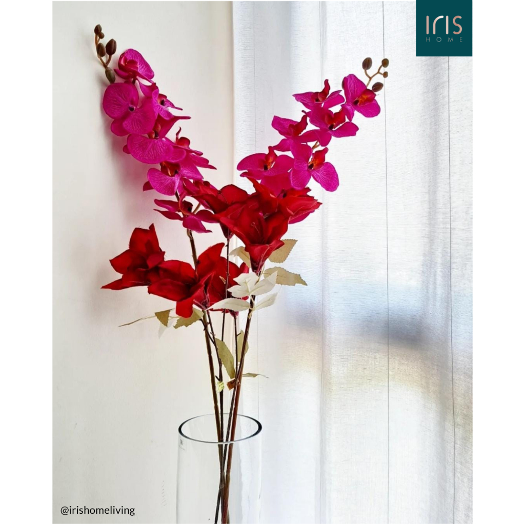 Artificial Flower [Orchid/Bunga Anggrek, Bunga Casablanca ] - Bunga Hias Plastik Bunga Tangkai Flowe