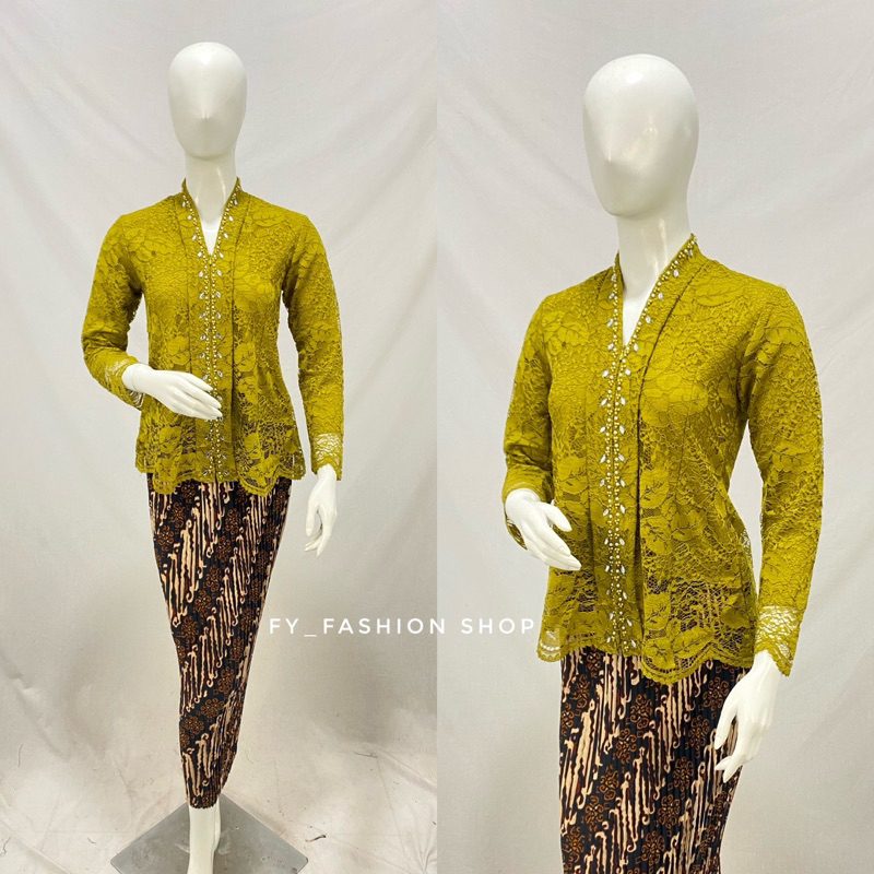 Kebaya Modern kebaya wisuda model kartini bahan brokat payet