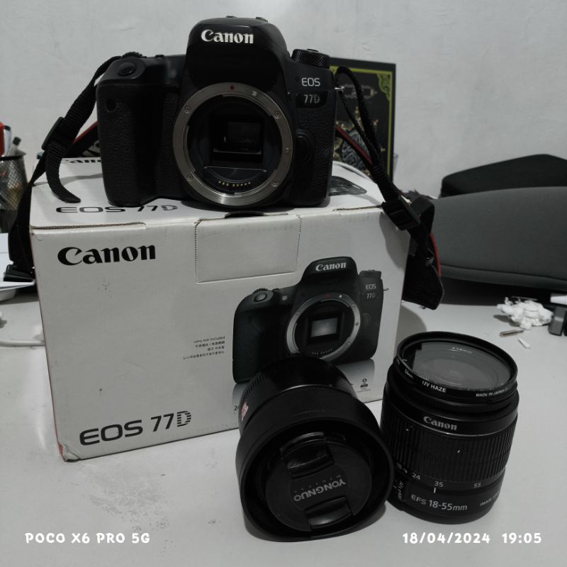 Canon Eos 77D dan Lensa