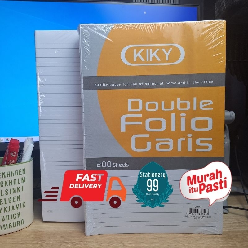 

200 Lembar Folio Garis Kiky/Double Folio Kiky/Kertas Folio/F4
