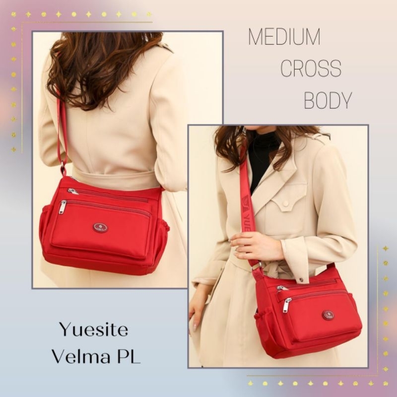 Yuesite Velma Polyamite tas wanita selempang crossbody