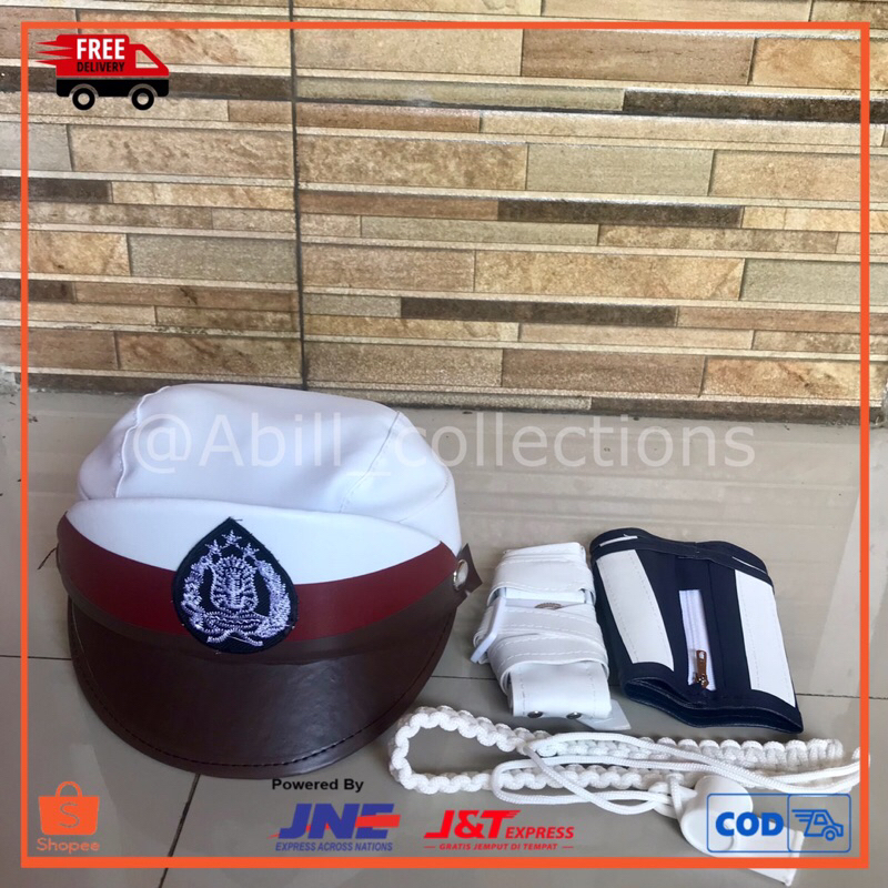 PAKET LENGKAP ATRIBUT POLISI ANAK CEWE TK/PAUD /ATRIBUT POCIL