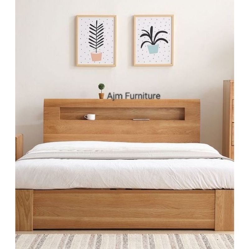 Tempat tidur minimalis modern kayu jati,dipan kayu jati minimalis