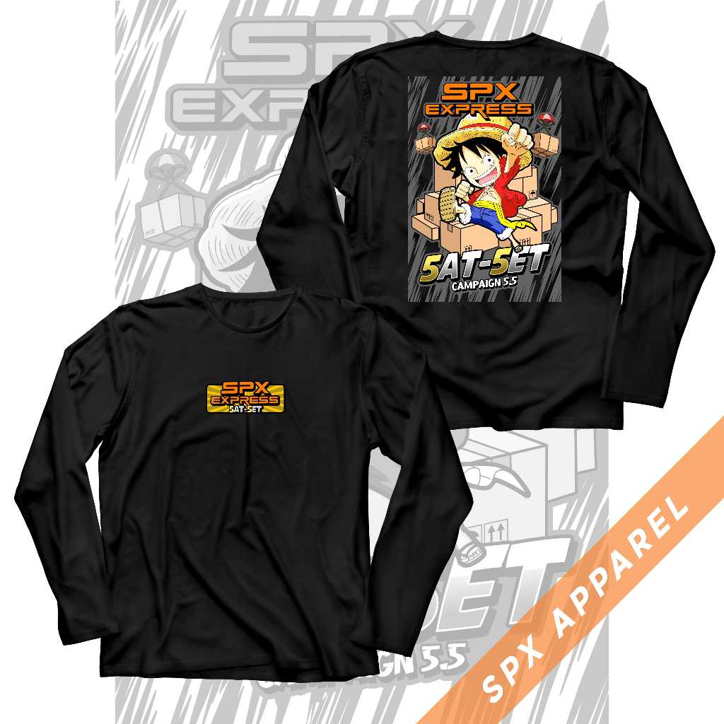 (LENGAN PANJANG) Kaos Kurir SPX Express 5.5 | 5at-5et Luffy One Piece