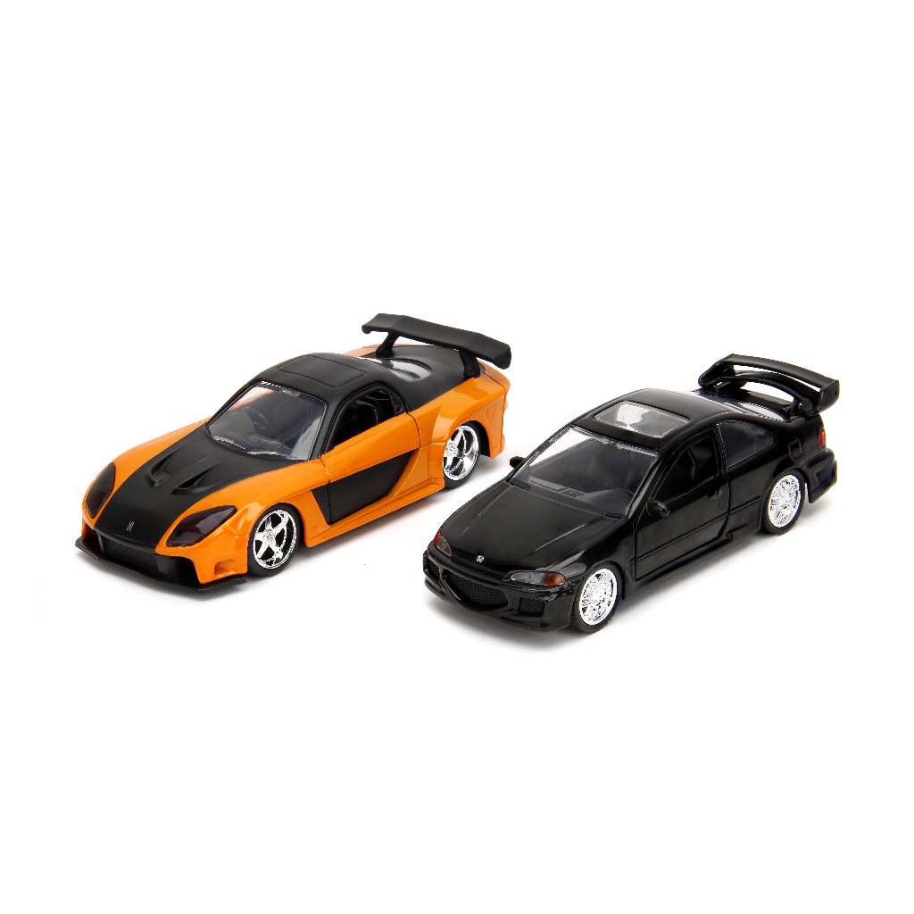 Jada 1/32 Legacy Model Honda Civic EJ1 Mazda RX7 Veilside Fast Furious