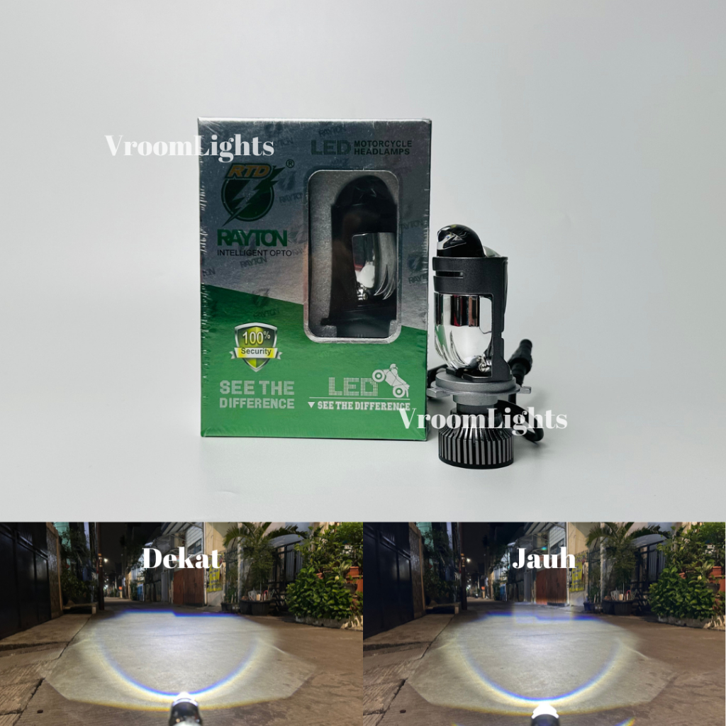 RTD RAYTON M01K Lampu Utama H4 Led Cahaya Cut Off