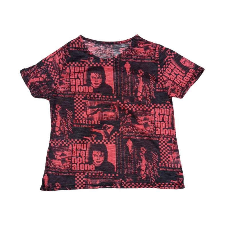 Tshirt michael jackson polyster aop yellow