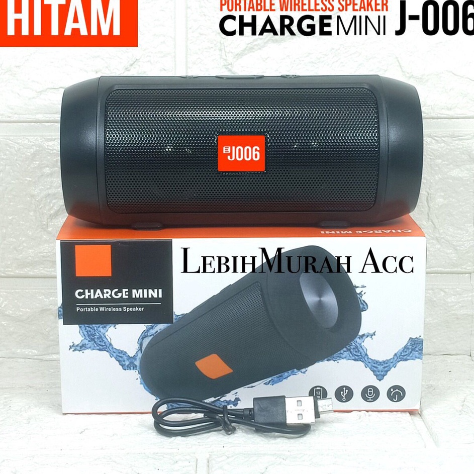 MJU Speaker Bluetooth Charge Mini 2 J6 Wireless Speaker Aktif Samping Kiri Kanan Karet  Terbaru
