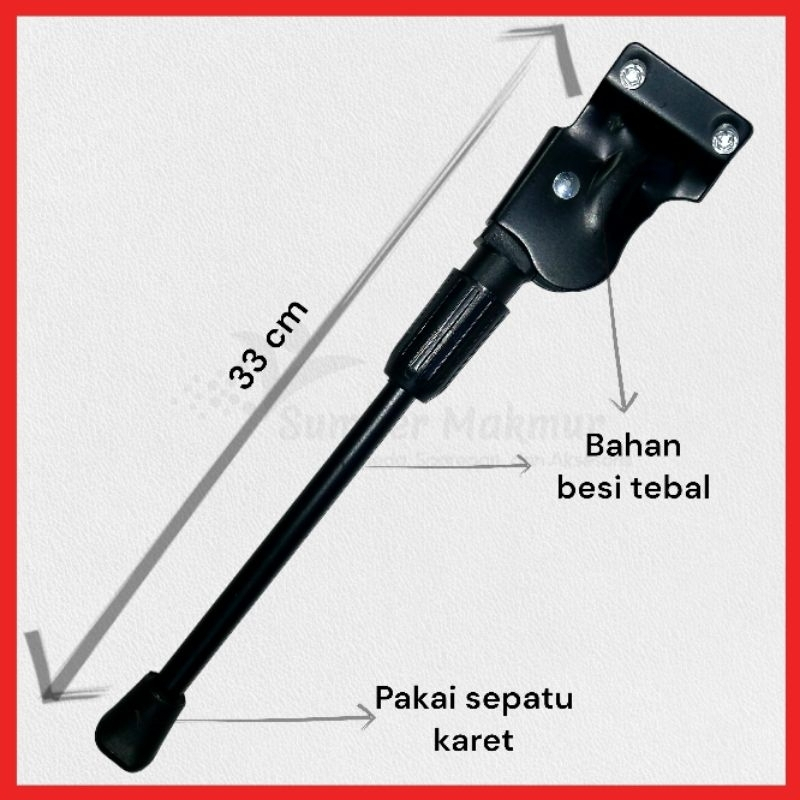 Jagang Samping Stand Bike standar samping sepeda Ukuran 26 MTB 2 Lubang