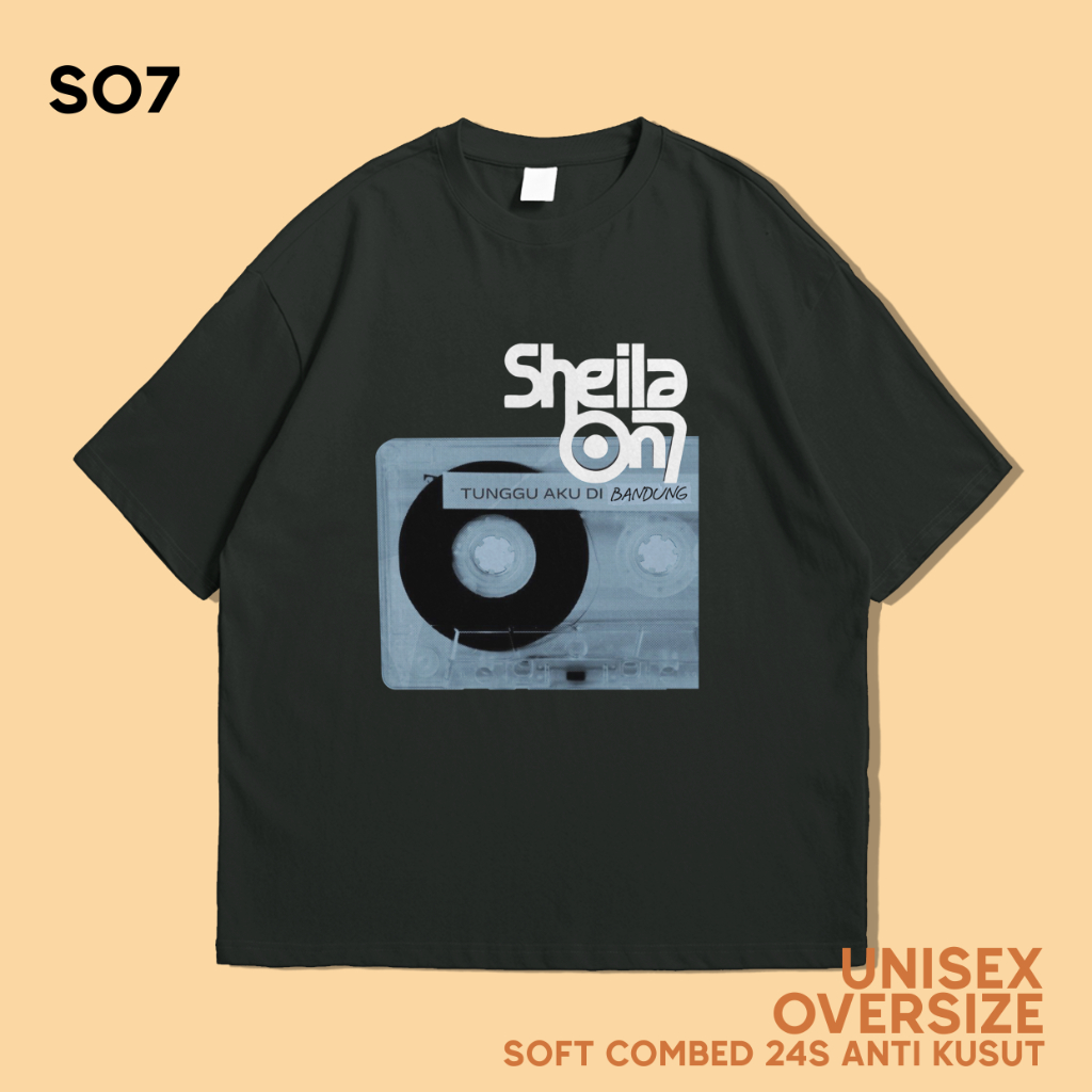 Kaos sheila on 7 so7 tunggu aku di jakarta medan makassar bandung pekanbaru samarinda 2024 Oversize 