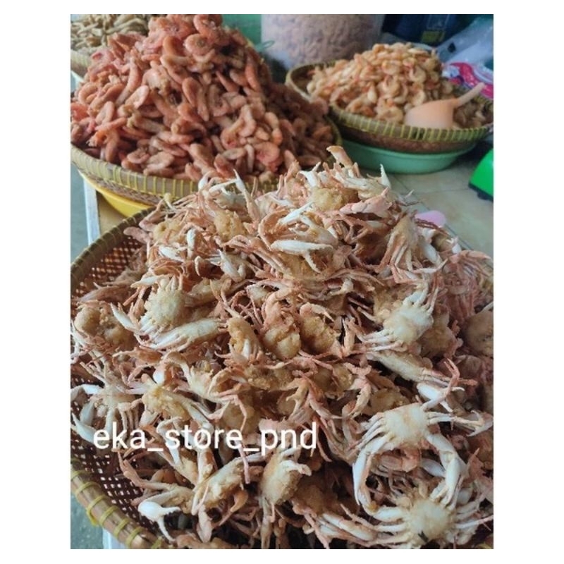 

Ikan Bilis, Udang, Baby Crab CRISPY 100gr RECOMENDED ENAK GURIH DAN CRISPY OLEH OLEH KHAS PANGANDARAN - SNACK IKAN - SNACK PANGANDARAN - MAKANAN RINGAN - CEMILAN