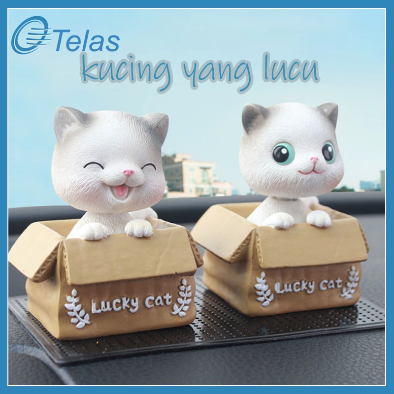 Kucing Lucky Pajangan Mobil Pajangan Kucing Mobil Cute Cat Hiasan Pajangan Dashboard Dasbor Mobil Hi