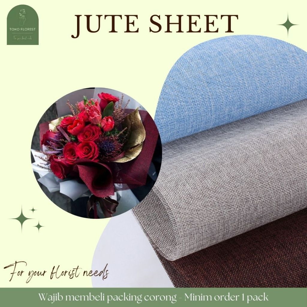 

GROSIR Kertas Buket Wrapping Bunga JUTE SHEET isi 10 lembar