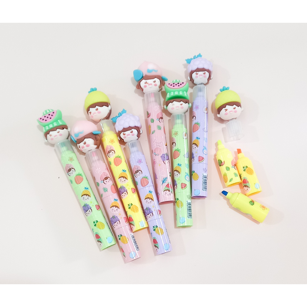 

Stabilo lucu motif buah / highlighter karakter lucu