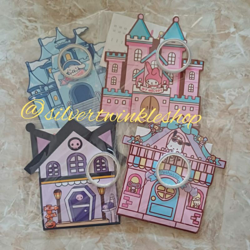 Mainan edukasi anak diy handmade castle sanrio kuromi cinnamoroll my melody pompompurin istana stike