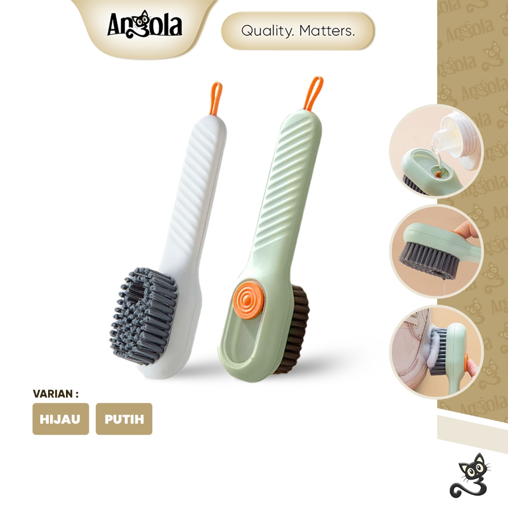 ANGOLA Sikat Pembersih Multifungsi D53 Sikat Pembersih Sepatu/Baju Cleaning Brush With Liquid Dispenser