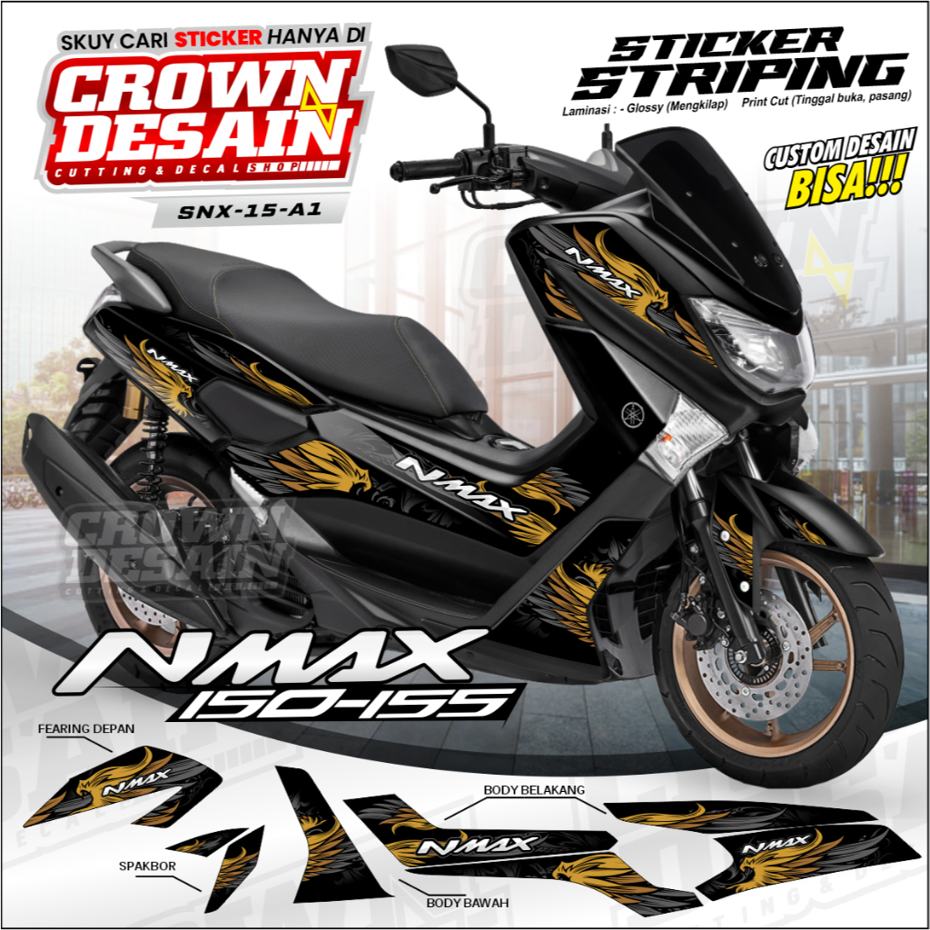 Striping NMAX 155 Old Stiker Striping Variasi Yamaha NMAX 155 Old Custom Motif - SNX