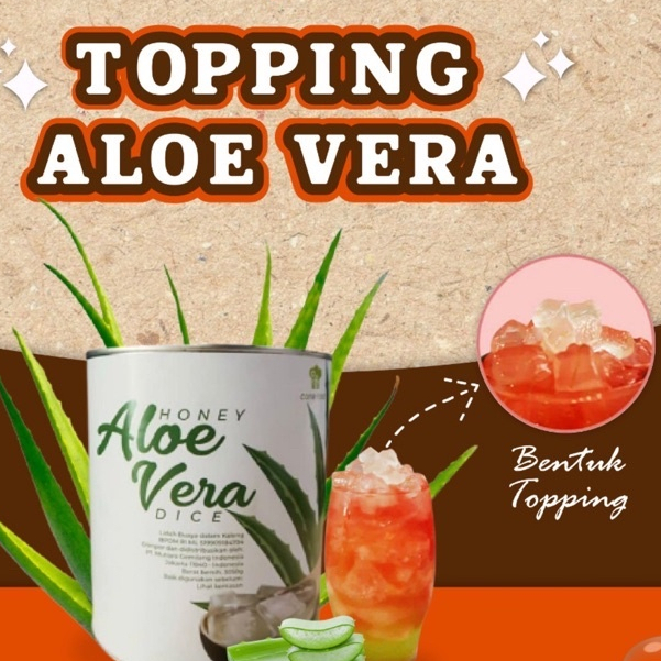 

topping jelly Aloe vera lidah buaya minuman kekinian import 3 kg halal