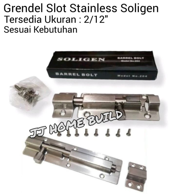 Grendel pintu/Slot pintu Soligen 204 Stainless Steel