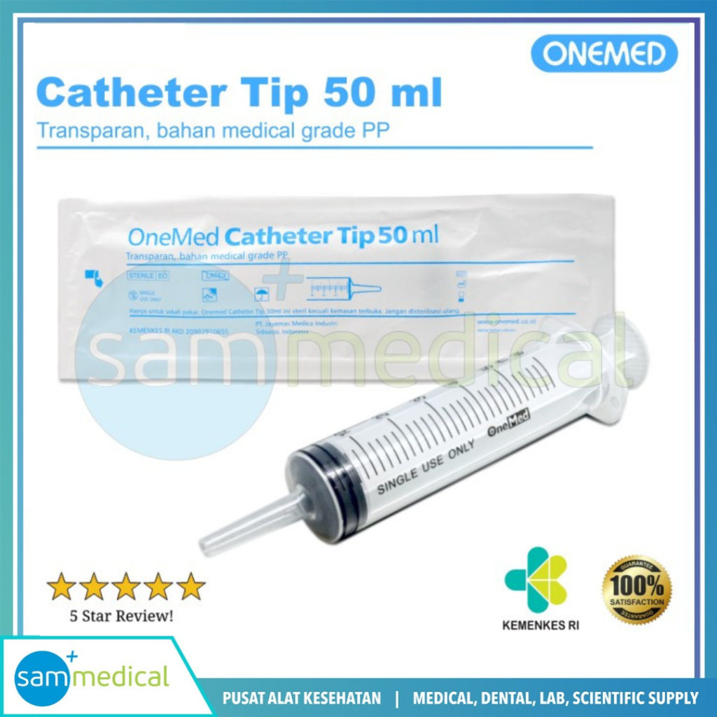 Onemed Spuit Catheter Tip 50 cc / Lubang Tengah / Feeding Syringe 50 cc  / Spuit NGT 50 ml @ PER PCS