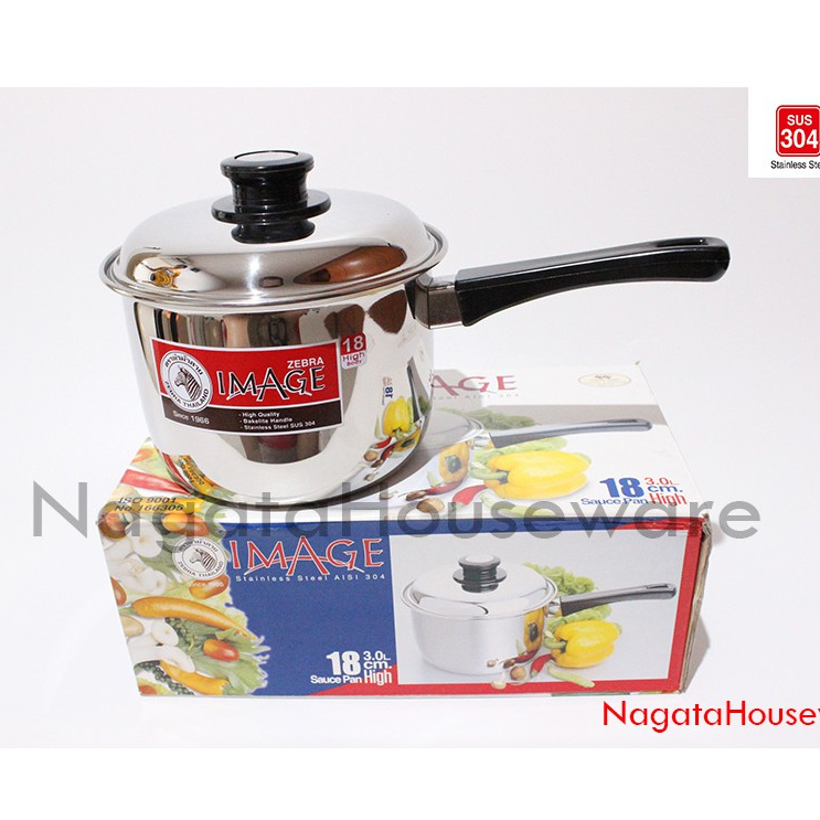 Panci Susu Stainless / Panci Saus Stenlis / Panci Masak Kuah Stenles / Panci Zebra / Sauce Pan Zebra