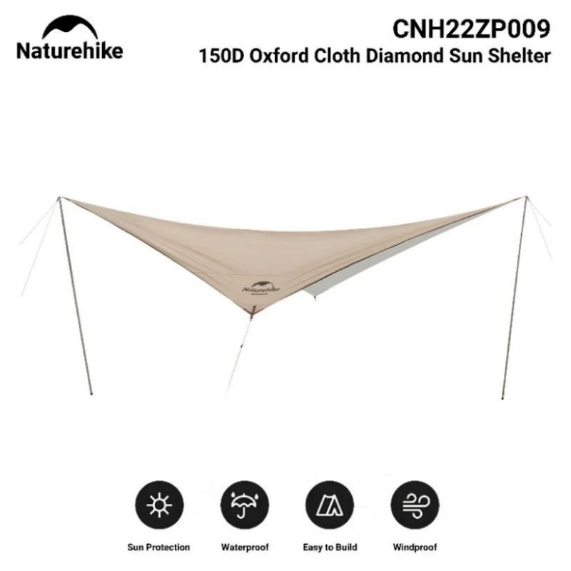 FLYSHEET DIAMOND SUN SHELTER NATUREHIKE CNH22ZP009 WATERPROOF SUNPROOF ULTRALIGHT  PORTABLE CAMPING 