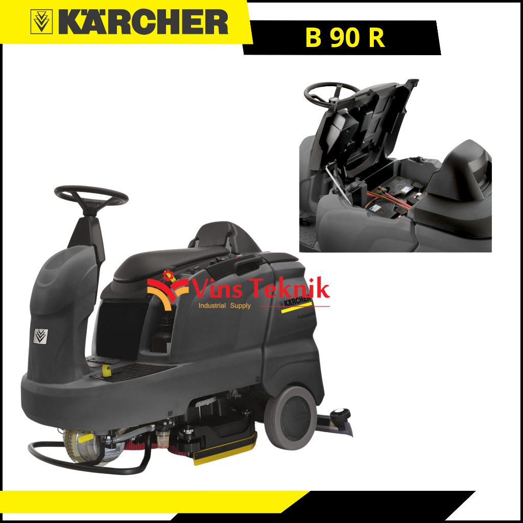 Karcher B 90 R Classic Scrubber Drier - Tank Air Bersih 90L, Tenaga Listrik 2200W