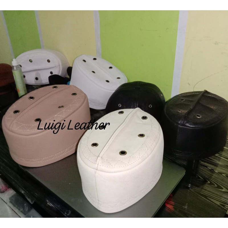 Kopiah Kulit Domba Asli Garut Jahitan Motif Rapih Model Terompah Size Besar