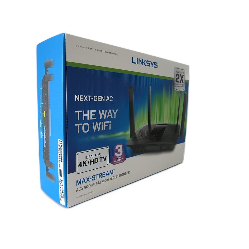 LINKSYS EA8100 Dual Band AC2600 WiFi 5 Router MU-MIMO Gigabit WiFi