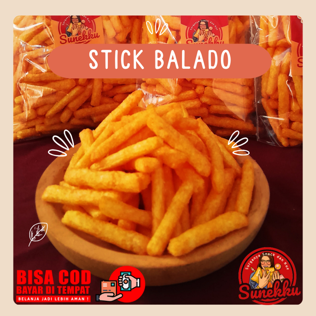 

[SUNEKKU] TES STIK BALADO 500 g / SNACK KILOAN / CEMILAN PEDAS