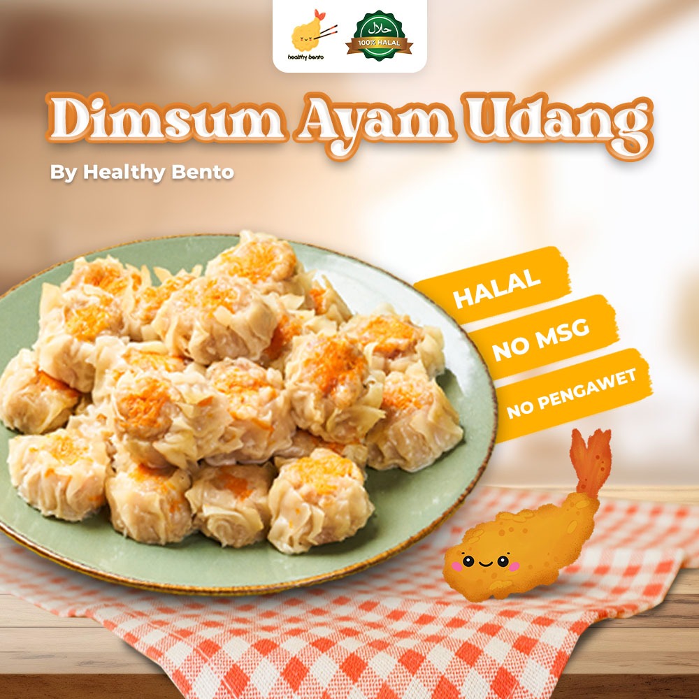 

Dimsum Frozen Food HEALTHY BENTO - Dimsum Ayam Udang Kukus Non MSG - FREE ICE GEL & BUBBLEWRAP - Makanan Anak Non MSG & Tanpa Pengawet