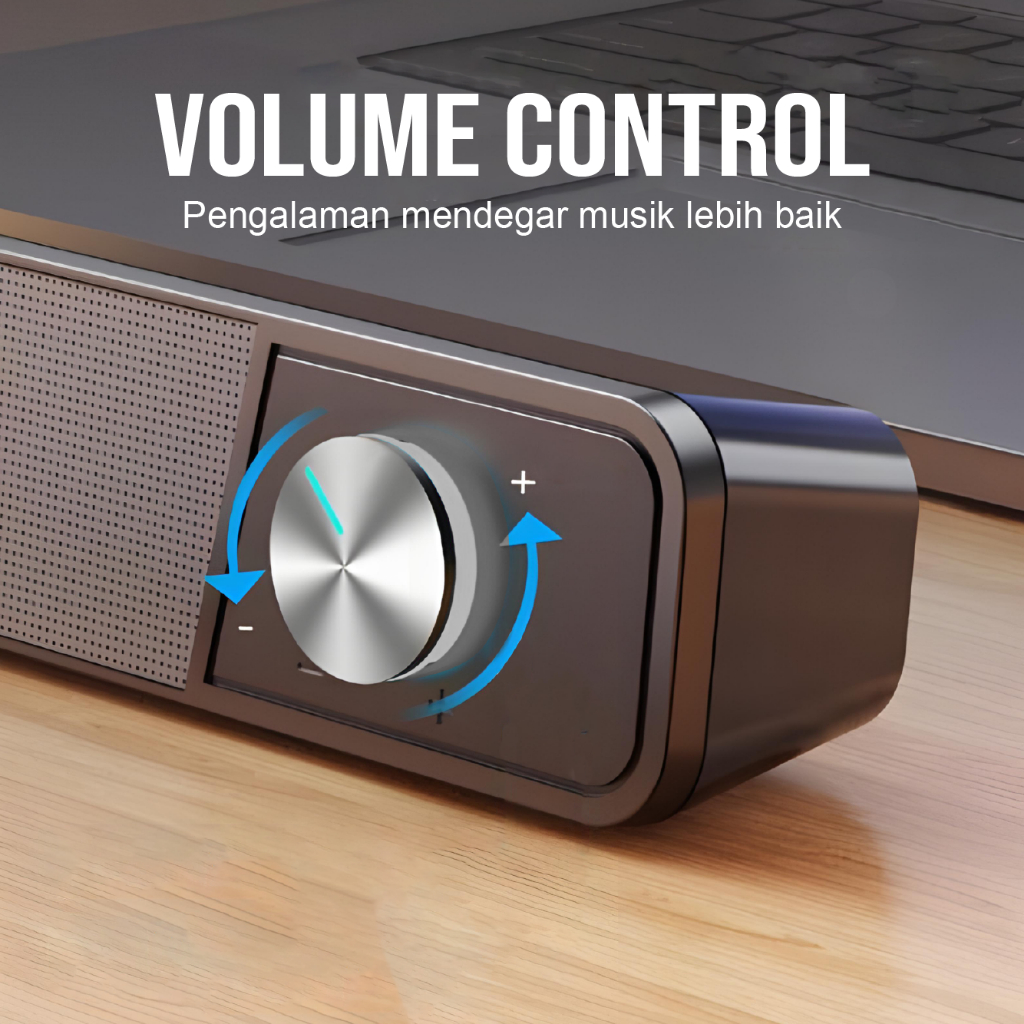 KISONLI - Speaker Laptop / Komputer / PC / CPU Design Long Strip LED - i560-2