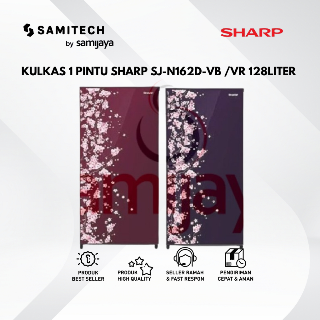 KULKAS 1 PINTU SHARP SJ-N162D-VB / SJ-N162D-VR / SJ-N162D BERGARANSI