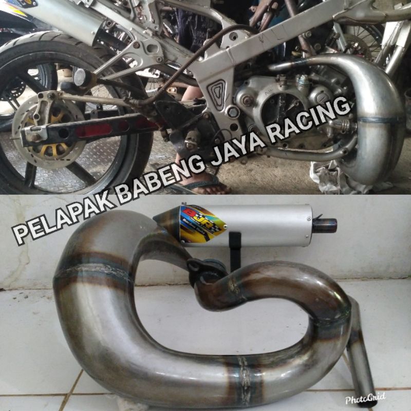 TERLARIS KNALPOT UDANG TRAIL MODEL KTM NINJA 2 TAK R RR  BAHAN PLAT PNP RANGKA STANDAR KTM KLX CRF F