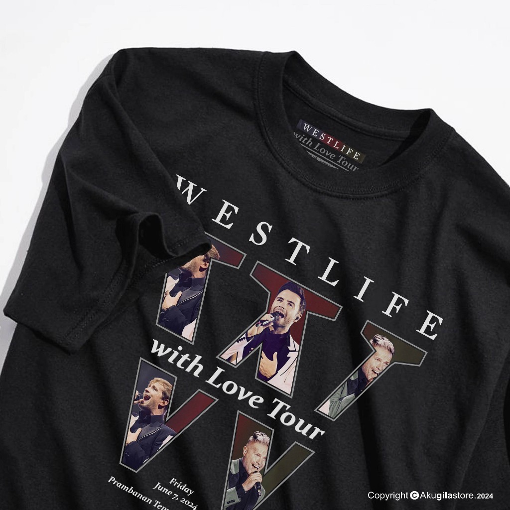KAOS WESTLIFE - WESTLIFE WITH LOVE TOUR - KONSER WESTLIFE