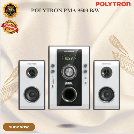 POLYTRON SPEAKER PMA 9503 B/W SPEAKER MULTIMEDIA/PMA9503B/W/PMA-9503-B/W/SPEAKER ORIGINAL GARANSI